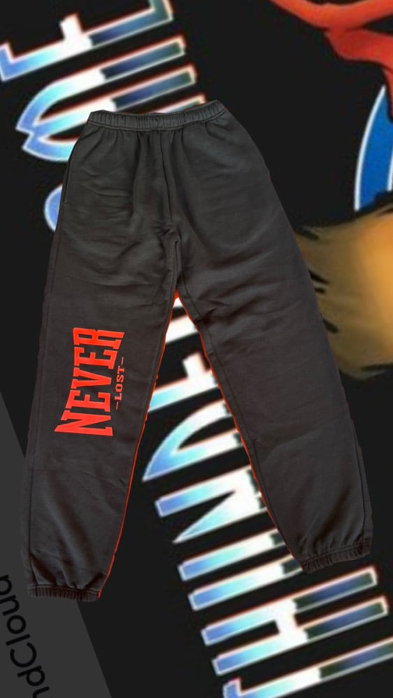 Image of NEVER LOST JOGGERS / RED CLOSED HEM