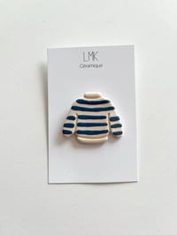 Broche marinière bleue 