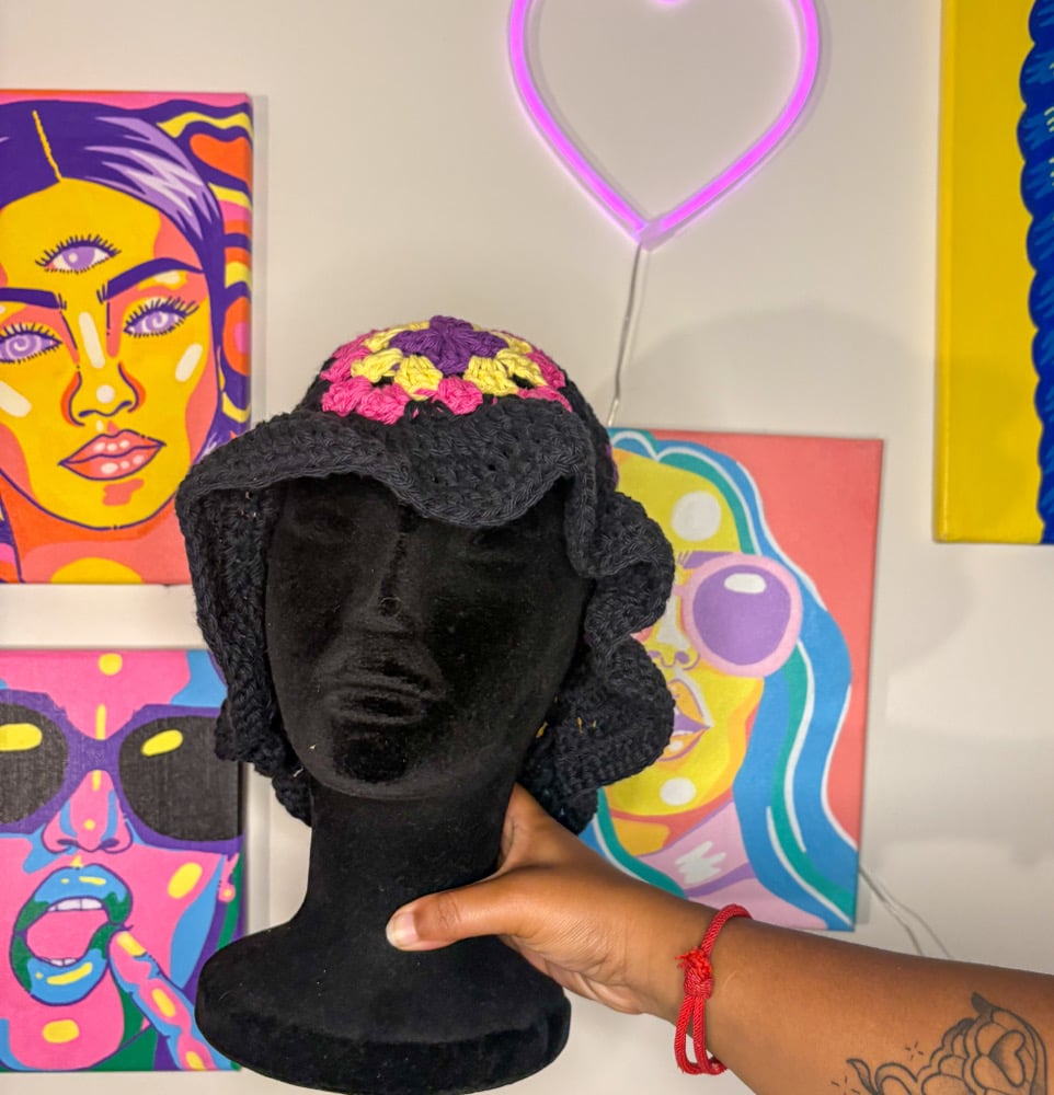 Image of Black/Rainbow Bucket Hat