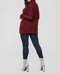 Image 2 of In the Moment Cardigan-Burgundy