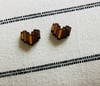 Melanin Book Heart Stud Earings 14mm