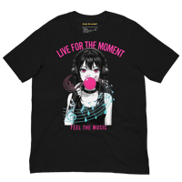 Image 1 of FEEL THE MUSIC TEE - LIVE FOR THE MOMENT