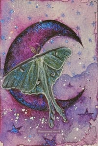 ‘Luna Moth’ Embellished Art Print