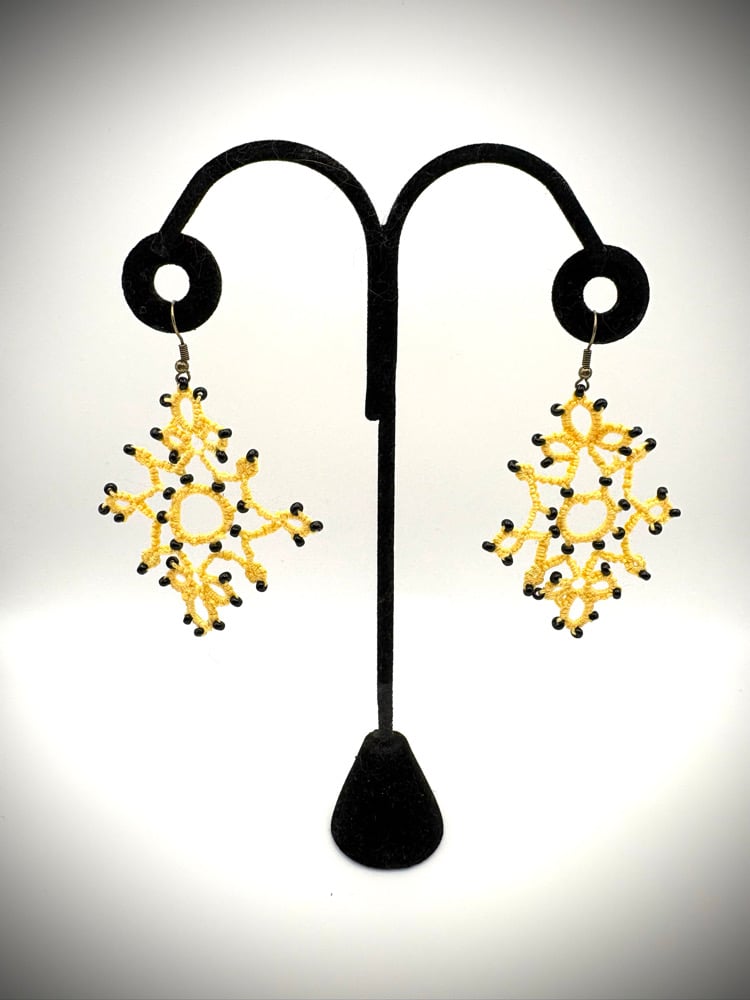 Image of Bees Knees (Yellow & Black) Earrings