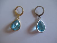 Image 2 of Kate Middleton Duchess of Cambridge Inspired Replikate Teardrop Multicolored Hoop Earrings