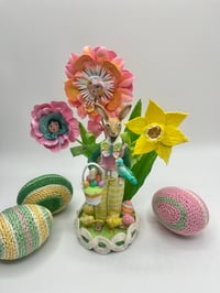 Image 1 of Easter bunny, miniature art doll sculpture