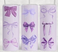 Purple bows 20oz tumbler 