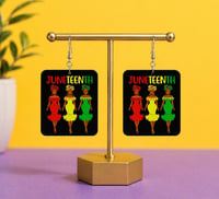 Image 1 of Large Juneteenth Earrings 
