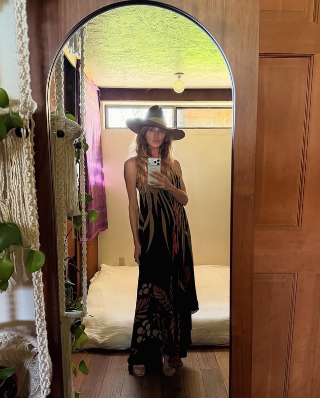 Chloé Lagerfeld silk galaxy dress maxi bohemian gown 