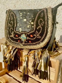 Image 4 of Cowhide Tassel Boho Bag
