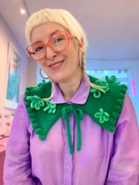 Image 1 of Sofie and Iris Green Bubble Collar Flower edition 