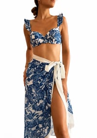 Image 1 of High wasted 3 piece swimsuit
