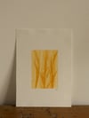Yellow Grass Ghost 2  - Original Botanical Monoprint A4