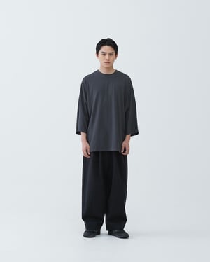 Image of TRAN - 剪接連袖寬TEE (灰)