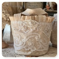 Image 3 of Handmade Vintage french lace Bucket Bag