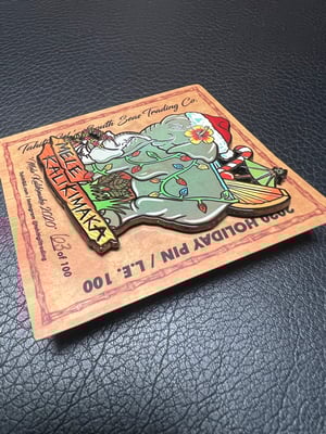 Image of 3” “Mele Kalikimaka” Holiday Tiki Mug Enamel Pin LE 100