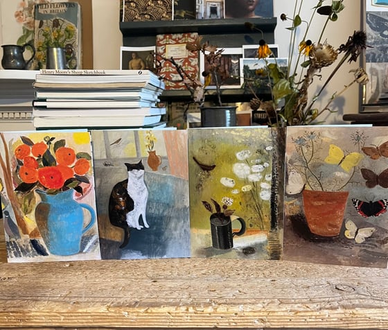 Image of Flowers and animals card pack. 