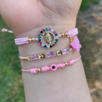 Image 5 of Pink Virgencita Handmade Bracelet Set