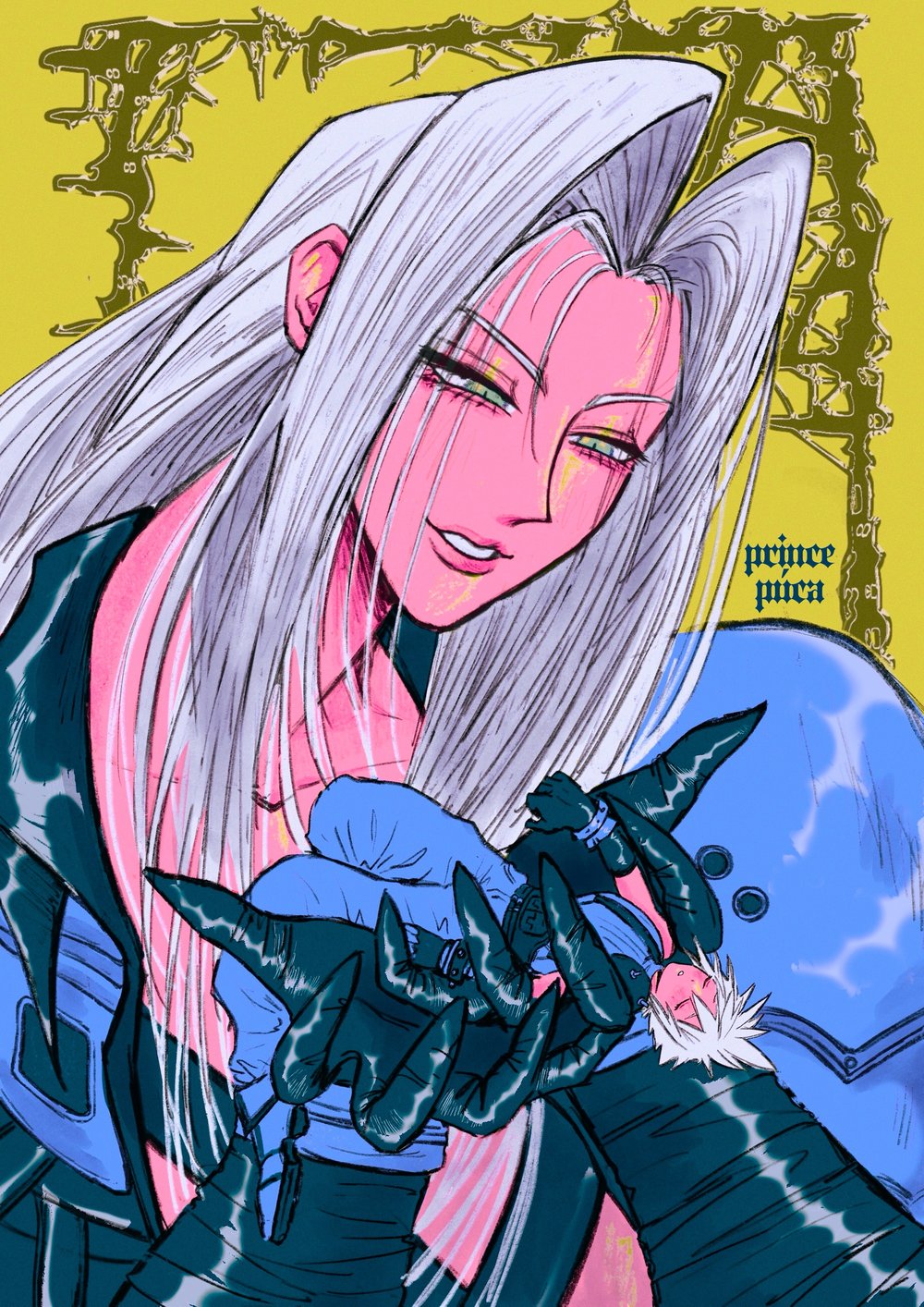 Image of Sephiroth x Cloud A5 print 