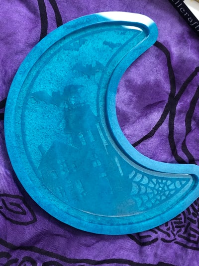 Image of Spooky Crescent Moon Silicone Mold 