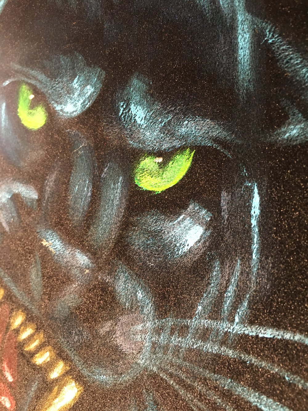 Black Panther Black Velvet Painting