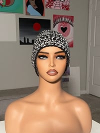 Image 2 of Black & Silver Mix Fitted Beanie