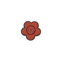 Image 3 of Die-cut sticker flower button 