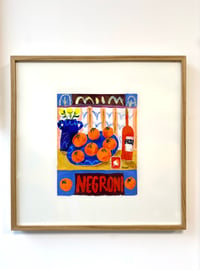 Negroni piece in Oak Frame