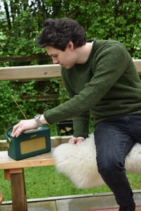 Image 6 of Roll Neck Sweater - Donegal Fleck