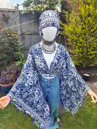 Image 1 of Pefkos co ord sarong set Navy with glitter sparkle