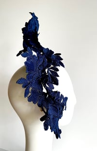 Image 4 of Navy lace headpiece  