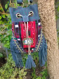 Image 4 of Evie Bag - navy and red dets