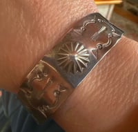 Image 3 of Hand-pulled and stamped vintage stacker cuff
