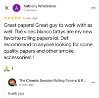 Image 2 of  5 packs of VIBES® Blanco Fatty Size Papers