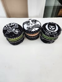 Image 1 of Punk rock circle pouch with studs | Blitz | Fear | Misfits