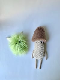 Image 1 of Fungey Town Folk and Fairyfluff finger puppet - Truffle and Toad