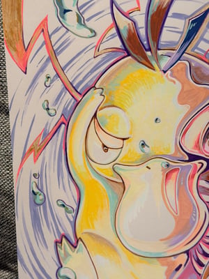 Image of Original Art: Jap Style “Dissected Monster” Poster Series - Psyduck // Sineko So