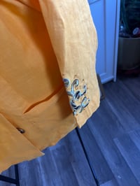 Image 3 of Vintage yellow linen blazer 