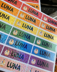 Image 4 of Personalized Character Rainbow labels 