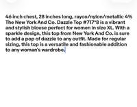 Image 5 of New XL New York & Co Dazzeled stripe top #717*8