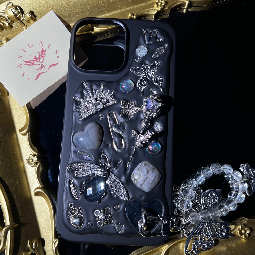 Image of Dark Silver Goth Mosaic Phone Case For All Brand 