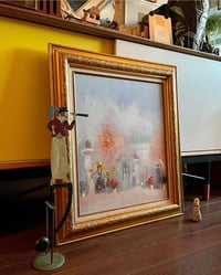 Image 2 of Oil Street Scene on Canvas, Yolanda Razzeto