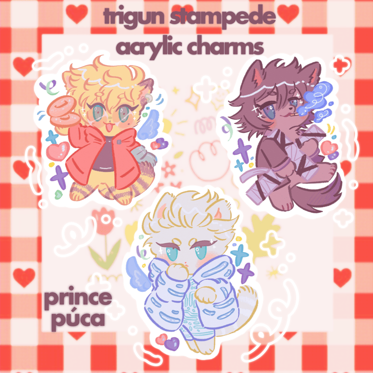 Trigun Stampede Acrylic Glitter Charms 8cm Image 5