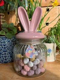 Image 2 of Handmade Ceramic Painted Flowers Easter Eggs