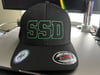 Black Flexfit hat with Green Outline SSD logo with rear “Boston Crew” logo