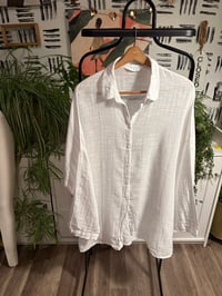Image 1 of  Gauze  white oversized top