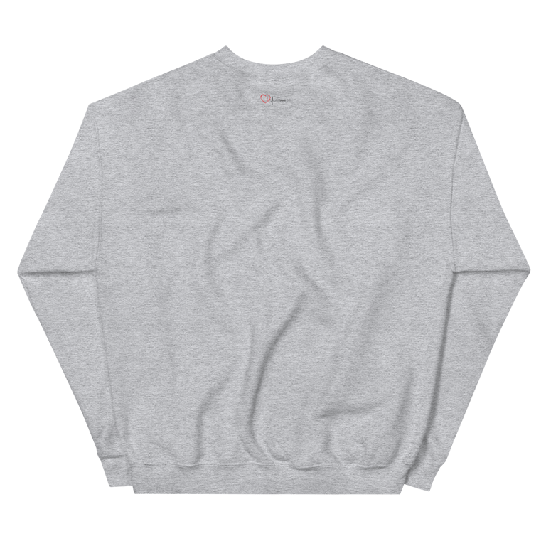 Black Love Varsity College Sweatshirt | Grey Unisex Crewneck Sweater Image 2