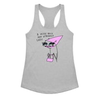 Image 3 of NICE AND STRANGE Women’s fitted racerback tank top