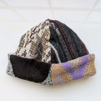 Image 1 of Upcycled Reversible Beanie Cotton Blend -41