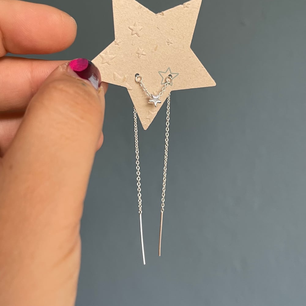 Image of Star double thread earring